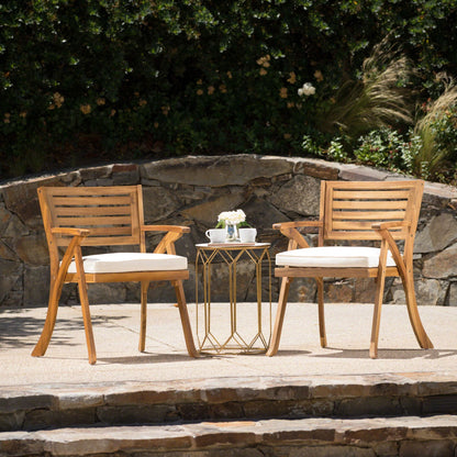Acacia Wood Outdoor Dining Set with Coffee Table