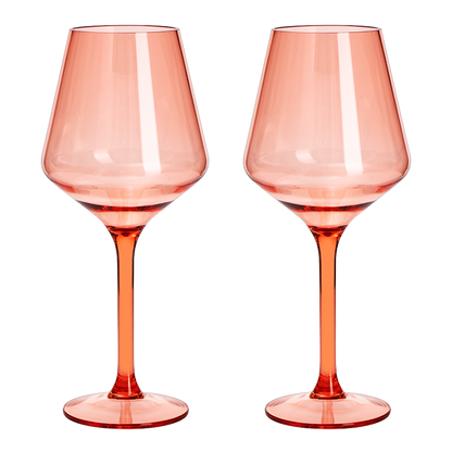 Saint Tropez Acrylic Stemmed Wine Glasses Set