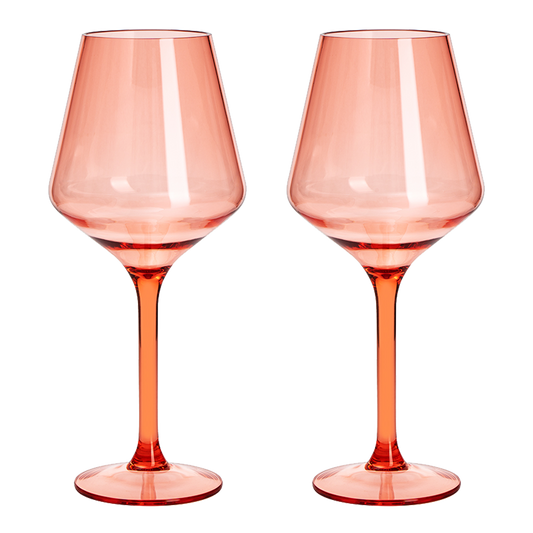 Saint Tropez Acrylic Stemmed Wine Glasses Set