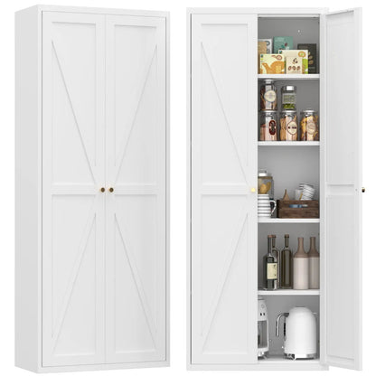 White adjustable 2-door storage cabinet with shelves by Unique Piece Furniture on Tampa Home & Garden Store