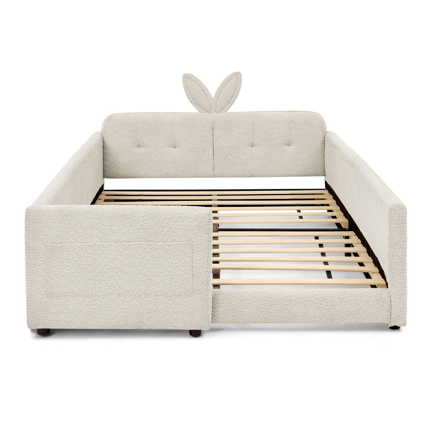 Cute Rabbit Ear Platform Bed and Safety Rail