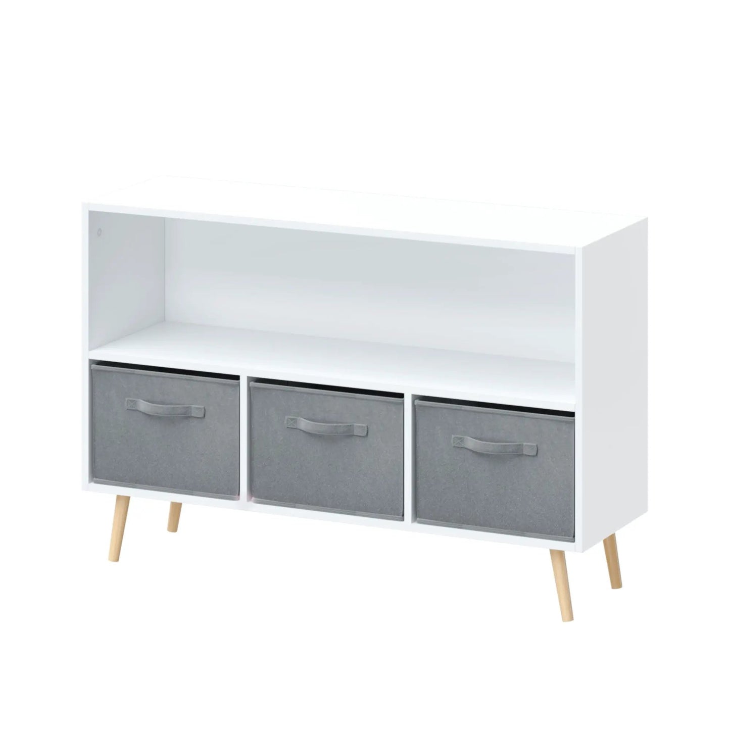 Bookcase with Collapsible Drawers Book Display