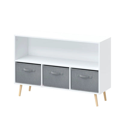 Bookcase with Collapsible Drawers Book Display