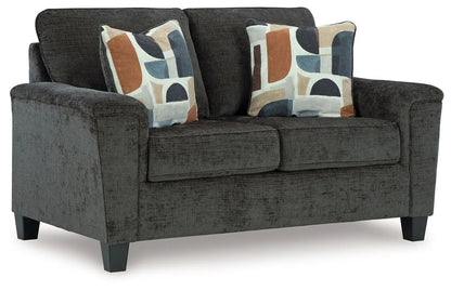 Erinslane stationary chair & ottoman dark gray fabric with pillows in Tampa Home & Garden on Tampa Home & Garden Store