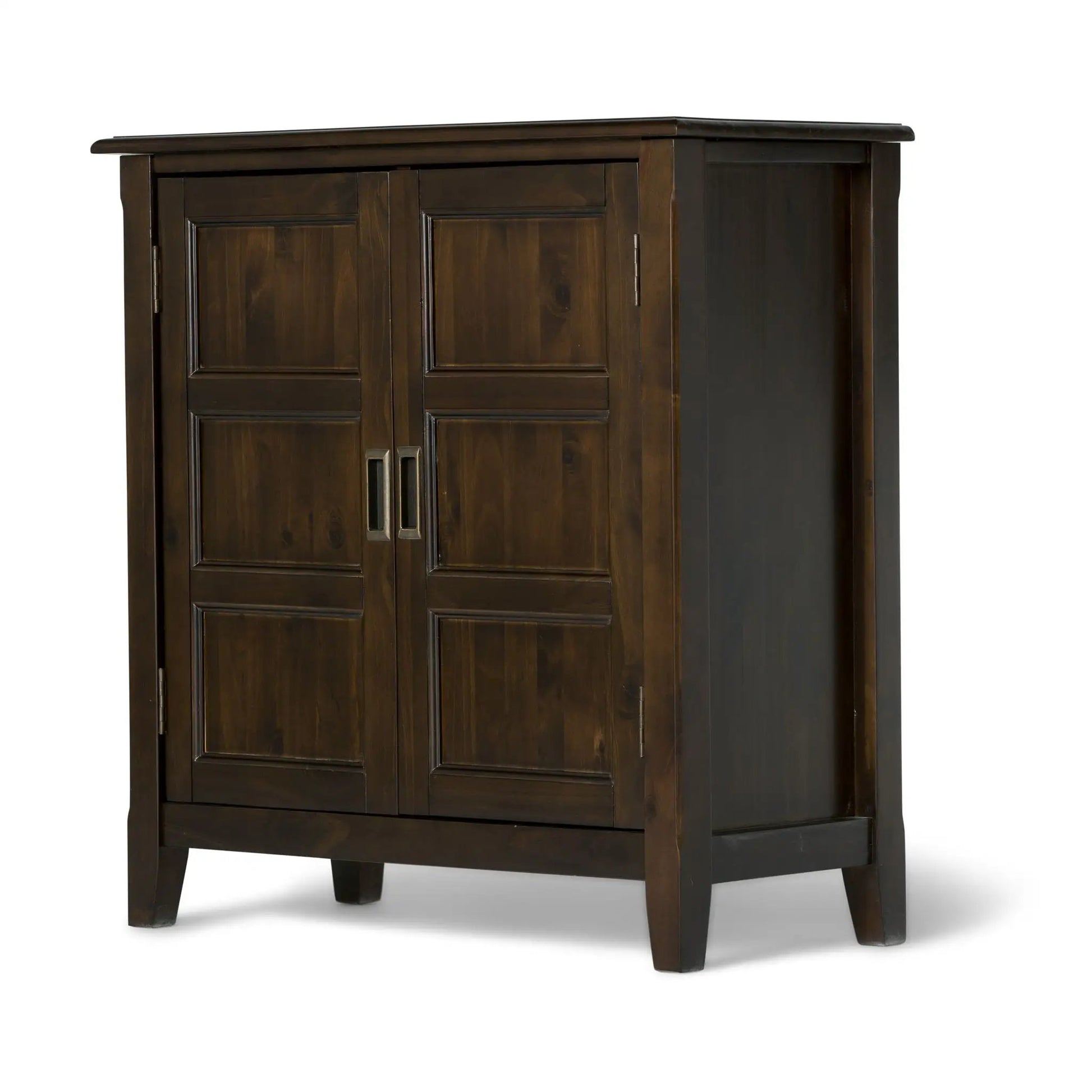 Burlington Handcrafted Low Storage Cabinet dark wood with paneled doors Unique Piece Furniture on Tampa Home & Garden Store