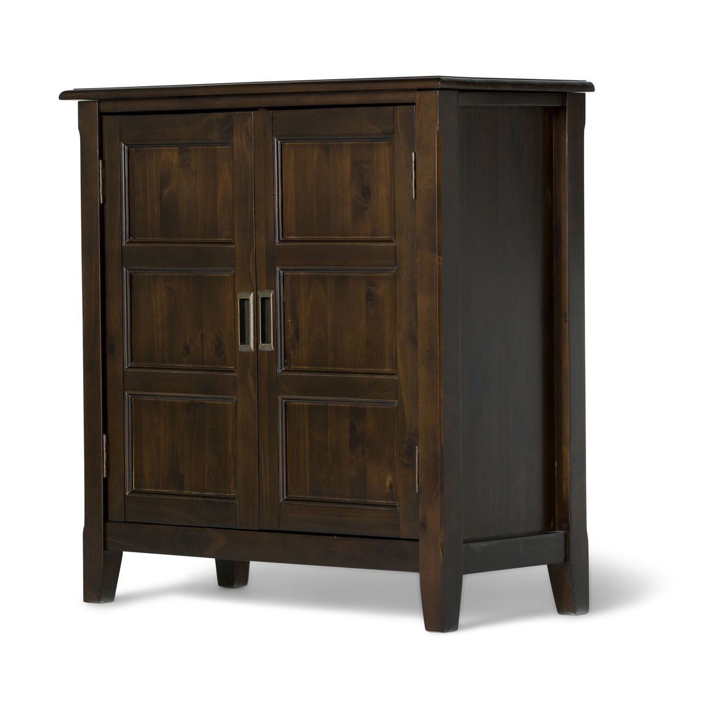 Burlington handcrafted low storage cabinet dark walnut with two paneled doors HouseOfZazla on Tampa Home & Garden Store
