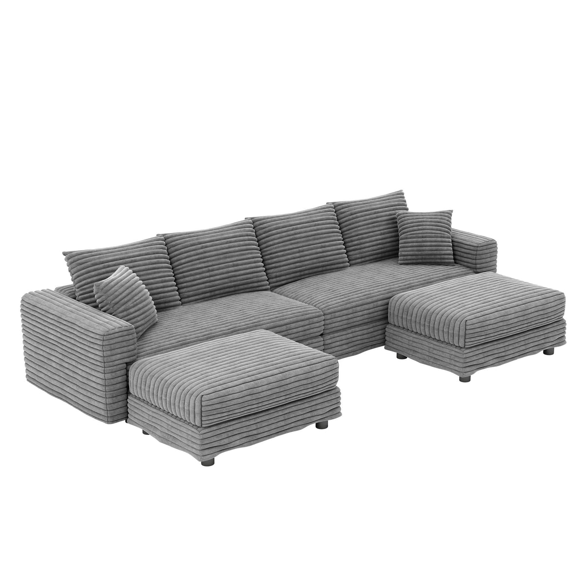 Modern Deep Seat Upholstered Sofa and Couch