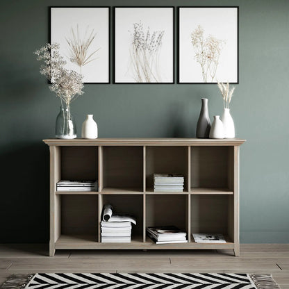 Amherst cube storage bookcase by Unique Piece Furniture in natural wood with multiple cubbies on Tampa Home & Garden Store