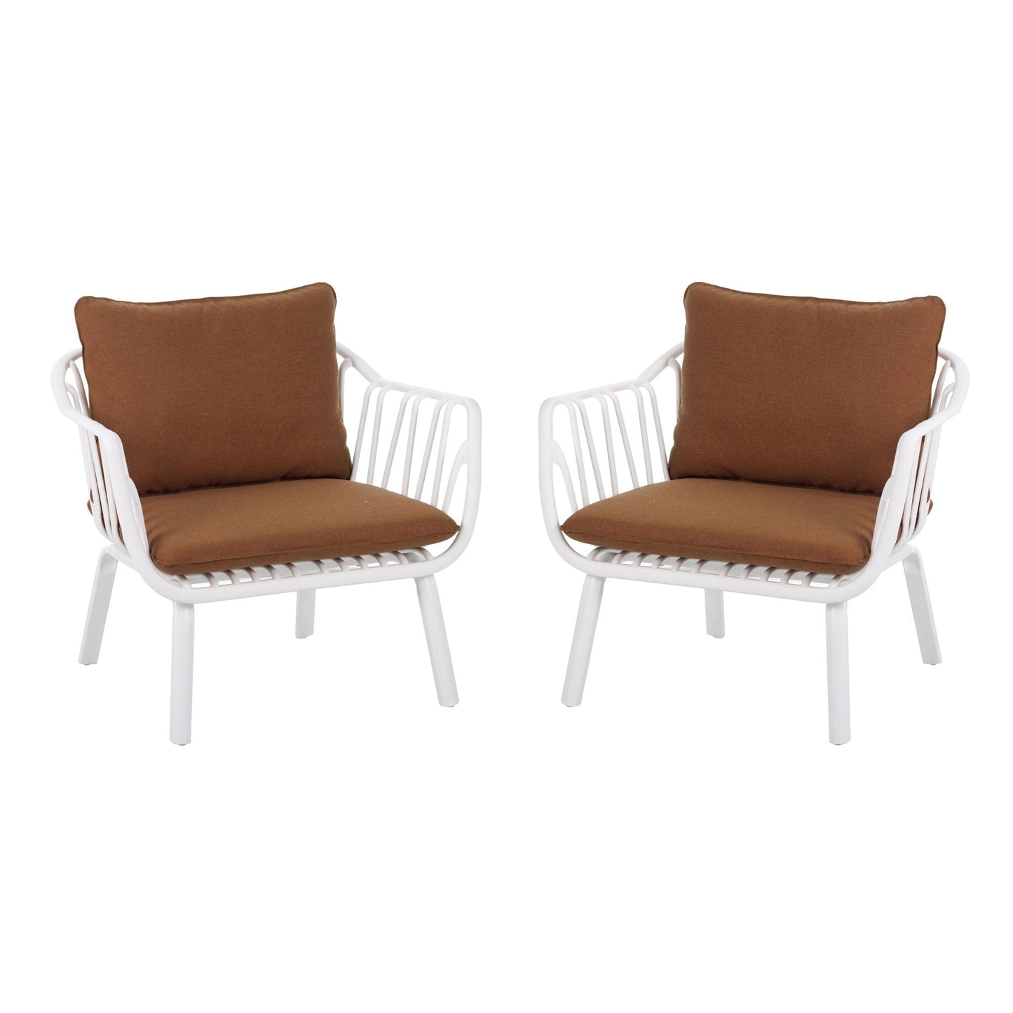 Huron Outdoor Resin Club Chair Set of Two