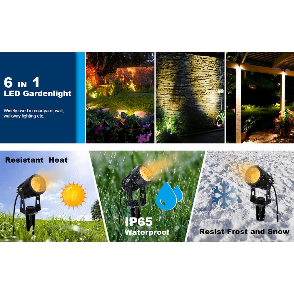 Foco LED para exteriores CD43 de 5 W, direccional, resistente al agua, con haz estrecho para paisajes