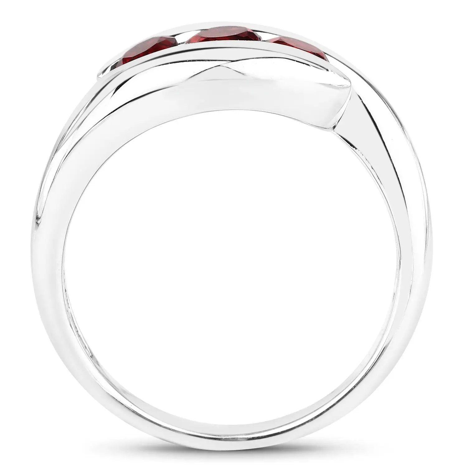0.74ct genuine garnet sterling silver ring with red stones, Bids.com on Tampa Home & Garden Store