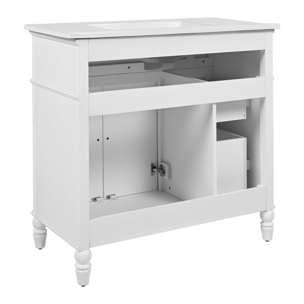 Bathroom vanity with sink and drawers white solid wood cabinet HouseOfZazla on Tampa Home & Garden Store
