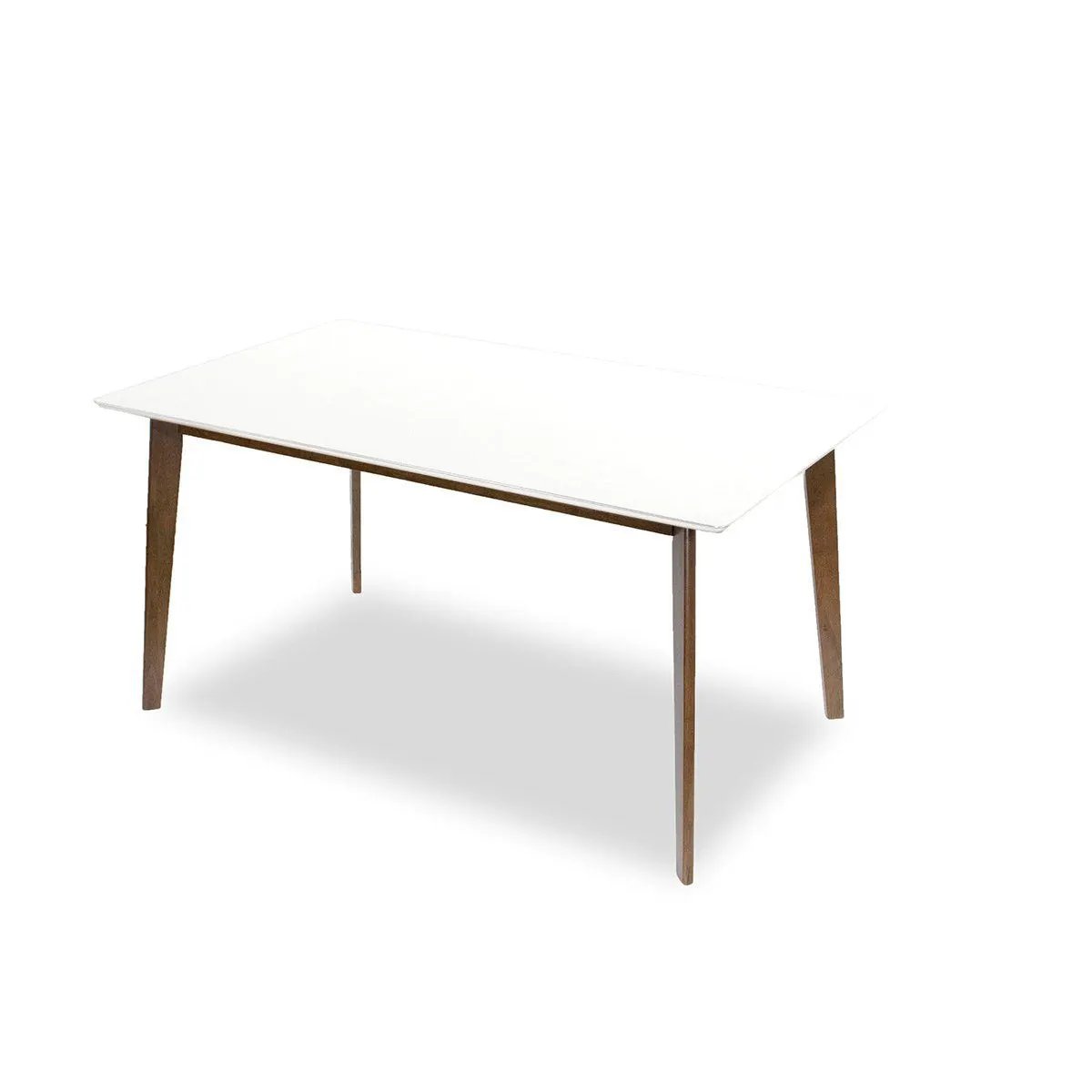 Carlos Dining Table in Solid Wood Brown Finish
