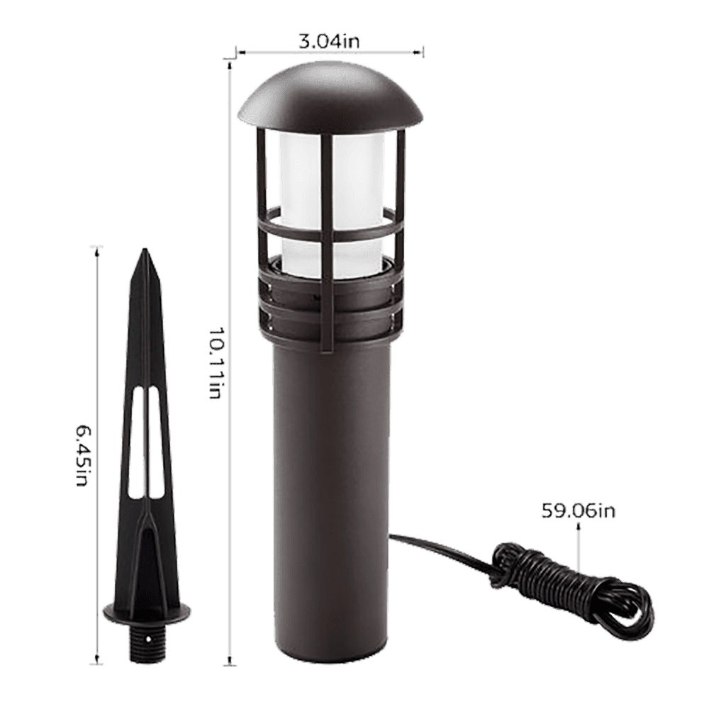 Lámpara de camino con bolardo LED de bajo voltaje CDPA55 de 3 W y 12 V para jardín