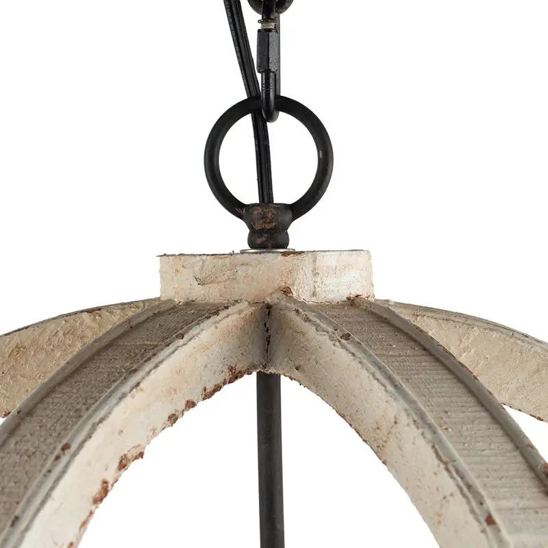 Chandelier hanging light fixture with adjustable chain, cream arches, black hardware on Tampa Home & Garden Store