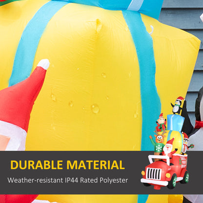 Outdoor Christmas Santa and Elk Inflatable