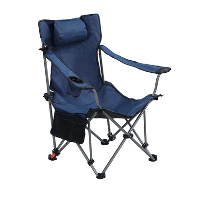 Outdoor Folding Reclining Chair With Cup Holder