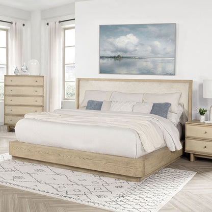 Kimpton Sleek Upholstered Wingback Platform Bed