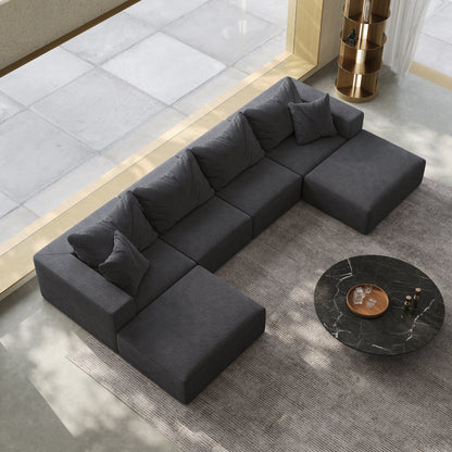 Modern Chenille Fabric Cloud Sofa and Set