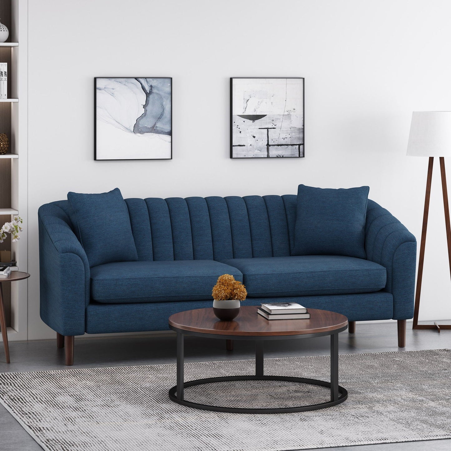 Contemporary 3 Seater Sofa With Plush Cushions