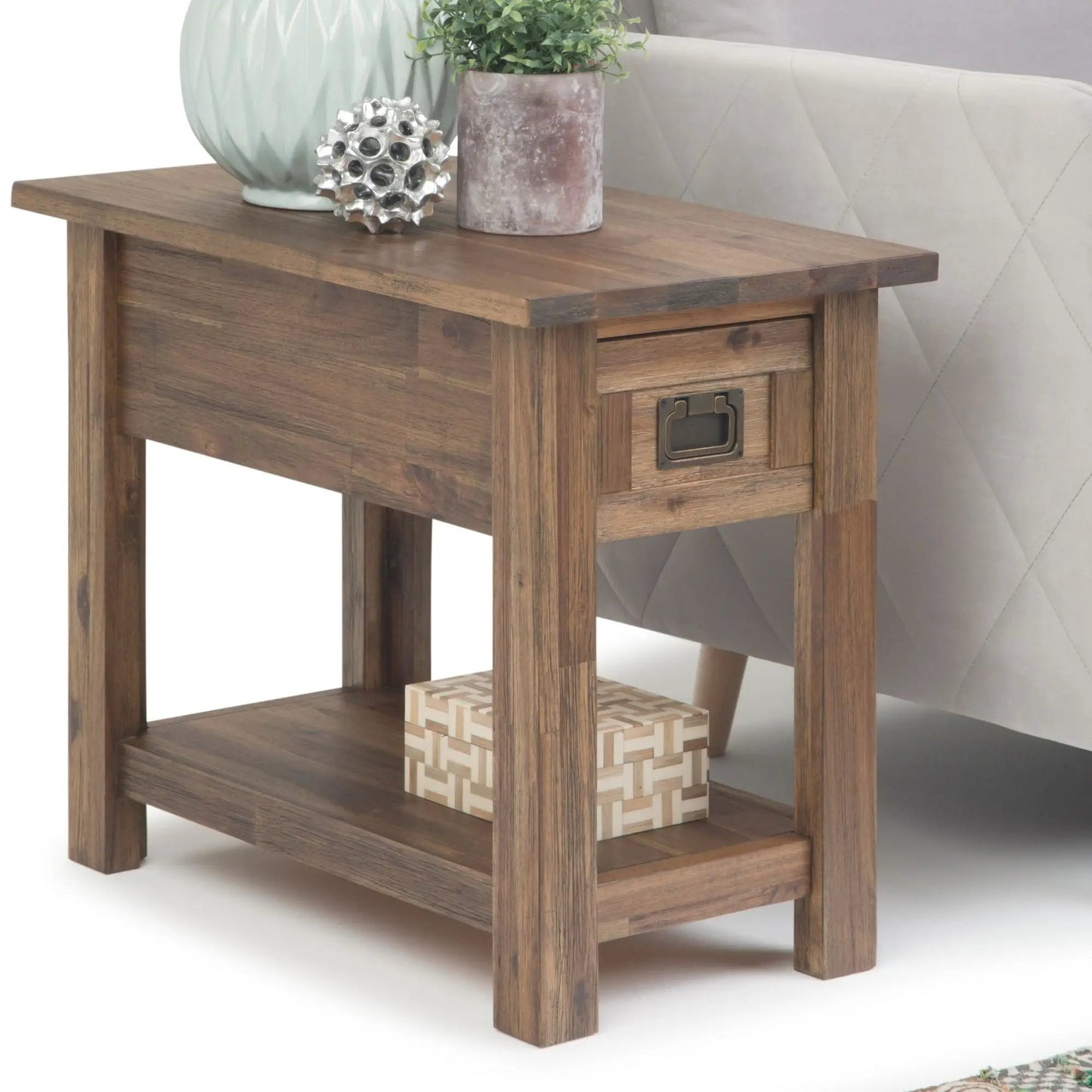 Monroe Handcrafted Side Table and the Acacia Wood