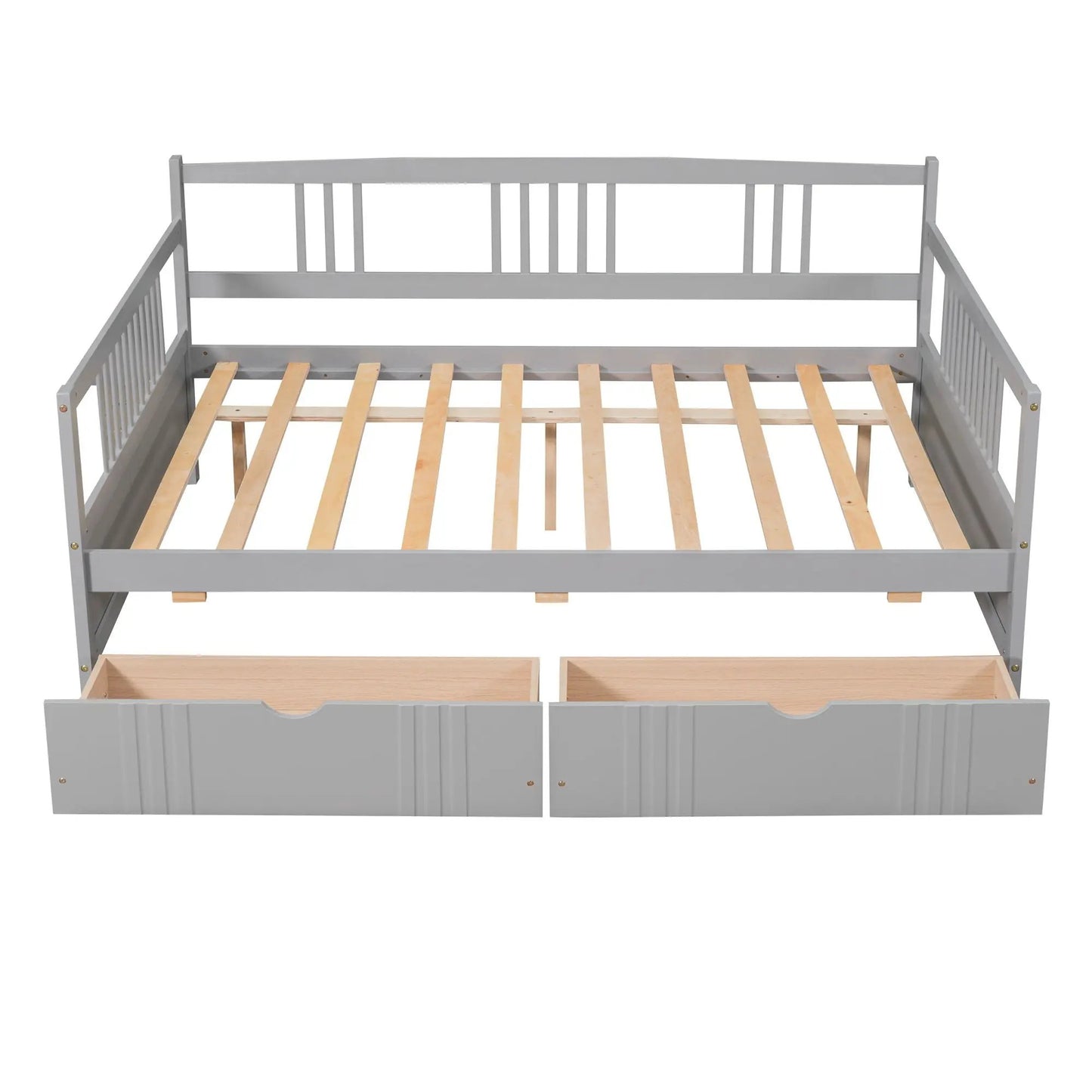 Multifunctional Modern Daybed by Unique Piece Furniture in gray metal with storage drawers on Tampa Home & Garden Store