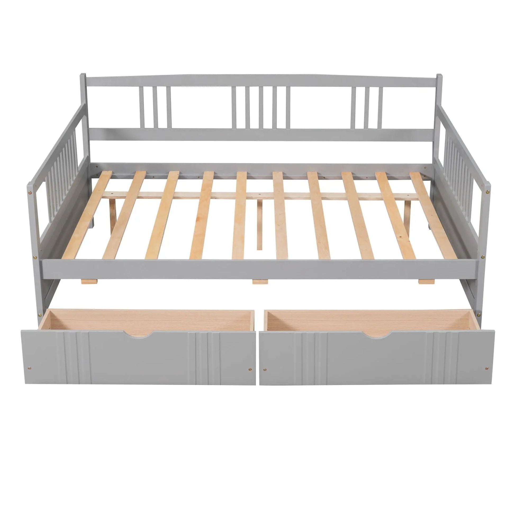 Multifunctional Modern Daybed by Unique Piece Furniture in gray metal with storage drawers on Tampa Home & Garden Store