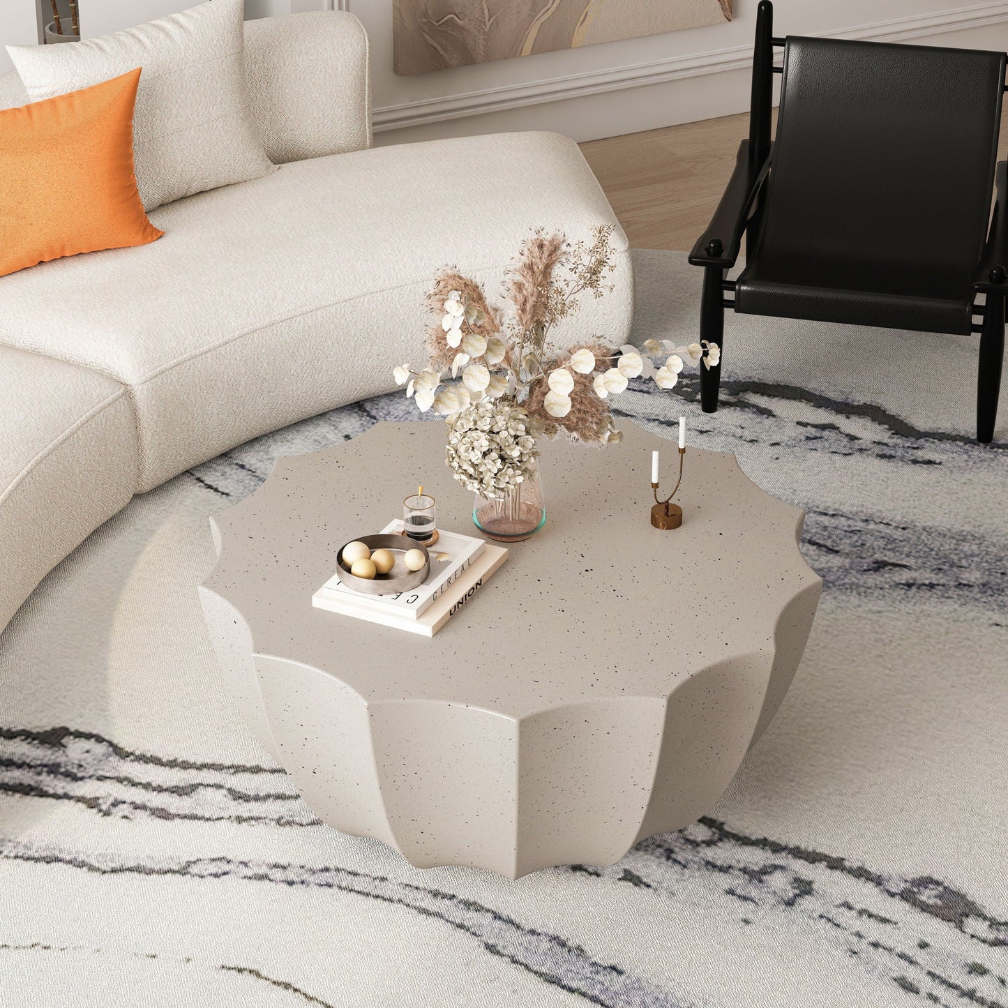 Modern Round Coffee Table for Patio or Deck