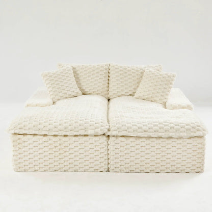 Double Chaise Lounge With Full Compressed Sponge