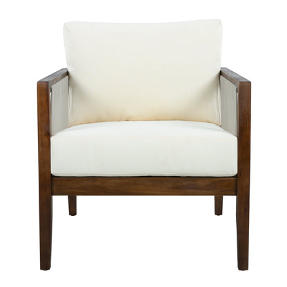 Outdoor Acacia Wood Club Chairs with Rope Back