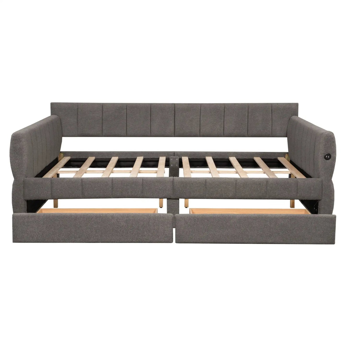 Upholstered Platform Bed With USB Charging Ports