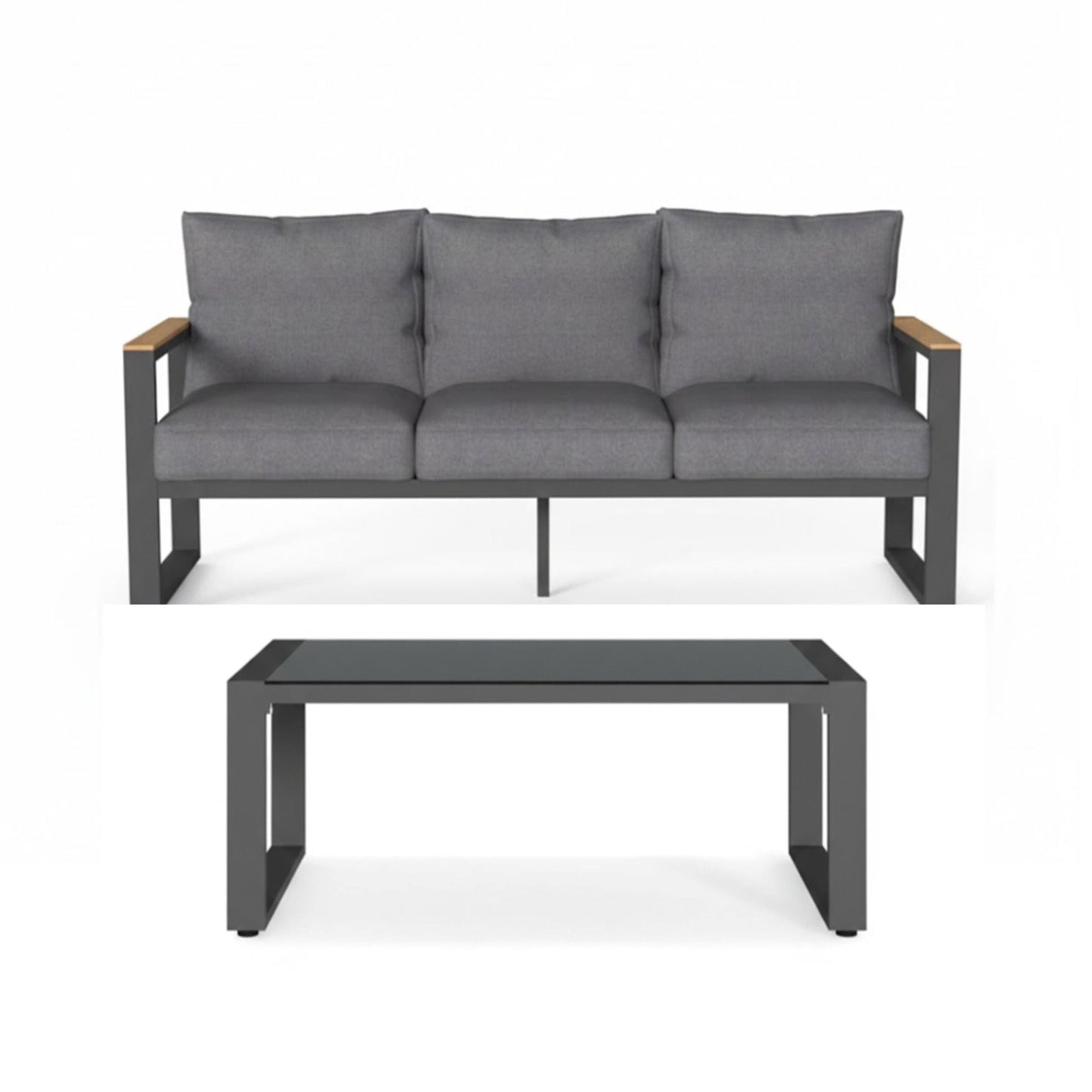 Modern Outdoor Sofa Set with the Coffee Table