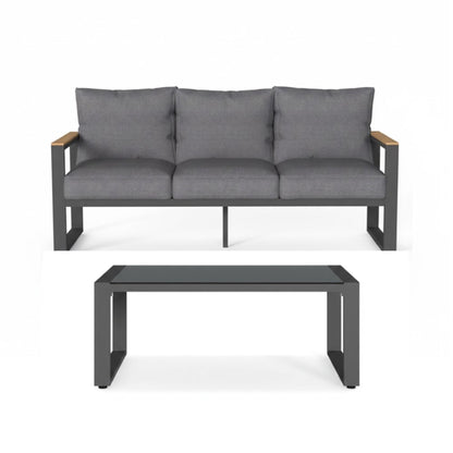Modern Outdoor Sofa Set with the Coffee Table