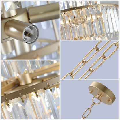 20 Inch Gold 4 Tier Crystal Chandelier and Light