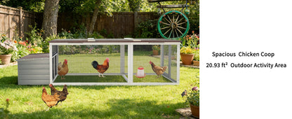 Large chicken coop with 20.93 ft² run, white frame and wire mesh by HouseOfZazla on Tampa Home & Garden Store