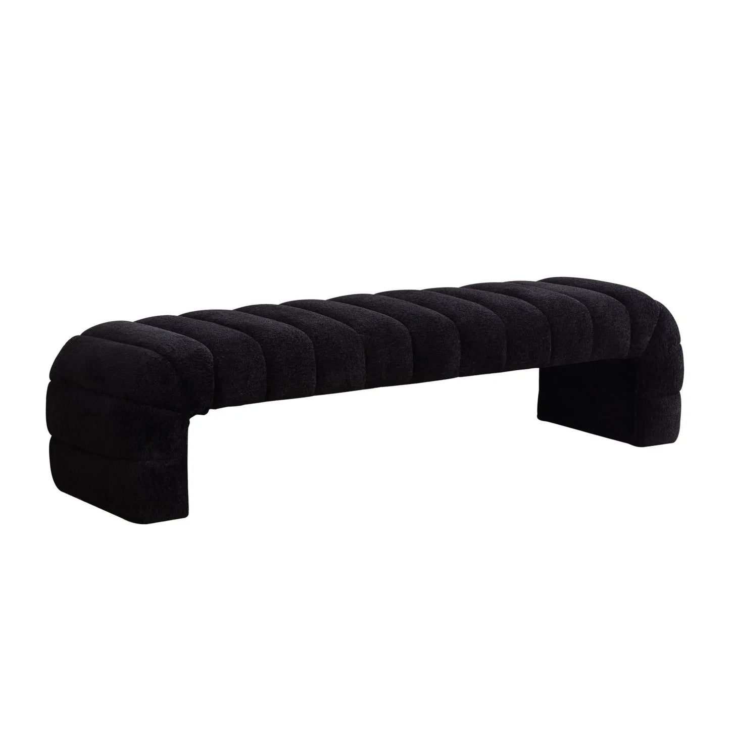 Modern Upholstered Bed Bench with Channel Tufted