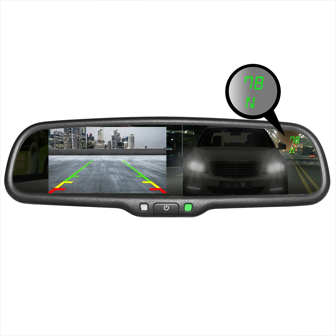 Master Tailgaters 10.5-inch rear view mirror with 4.3-inch LCD, black frame, dimming on Tampa Home & Garden Store