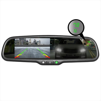 Master Tailgaters 10.5-inch rear view mirror with 4.3-inch LCD, black frame, dimming on Tampa Home & Garden Store