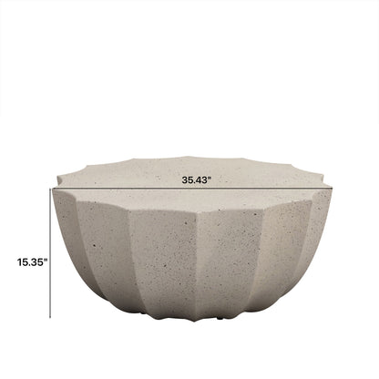 Modern Round Coffee Table for Patio or Deck
