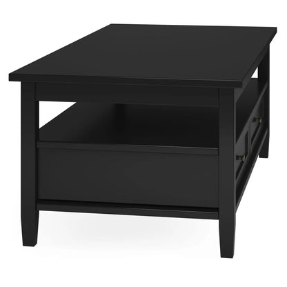 Warm Shaker handcrafted coffee table in matte black finish by Unique Piece Furniture on Tampa Home & Garden Store