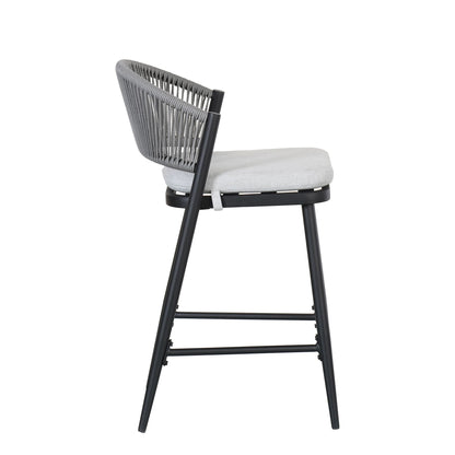 Outdoor Counter Stools with Wicker and Metal