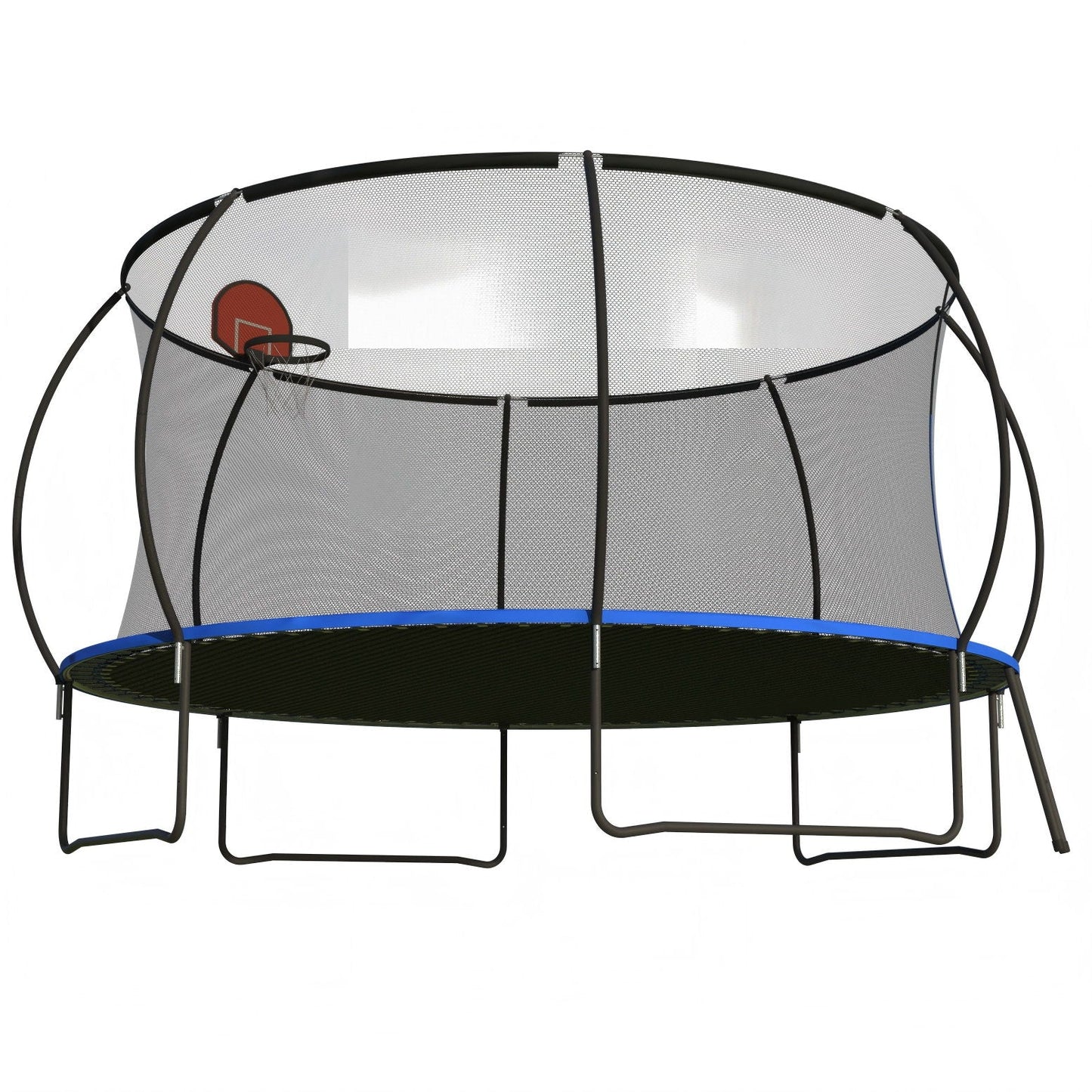 14 Ft Outdoor Trampoline with Basketball Hoop