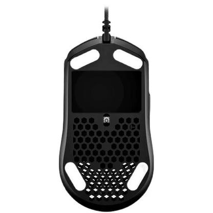 Laptop wired USB gaming optical mouse with black honeycomb shell and braided cord on Tampa Home & Garden Store