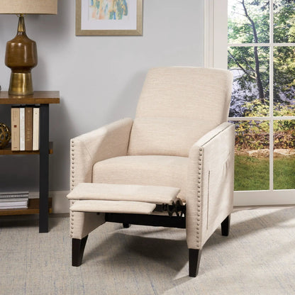 Kiersten Contemporary Fabric Pushback Recliner
