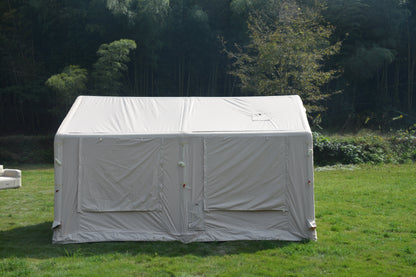 Compact Inflatable Family Tent and a Hand Pump