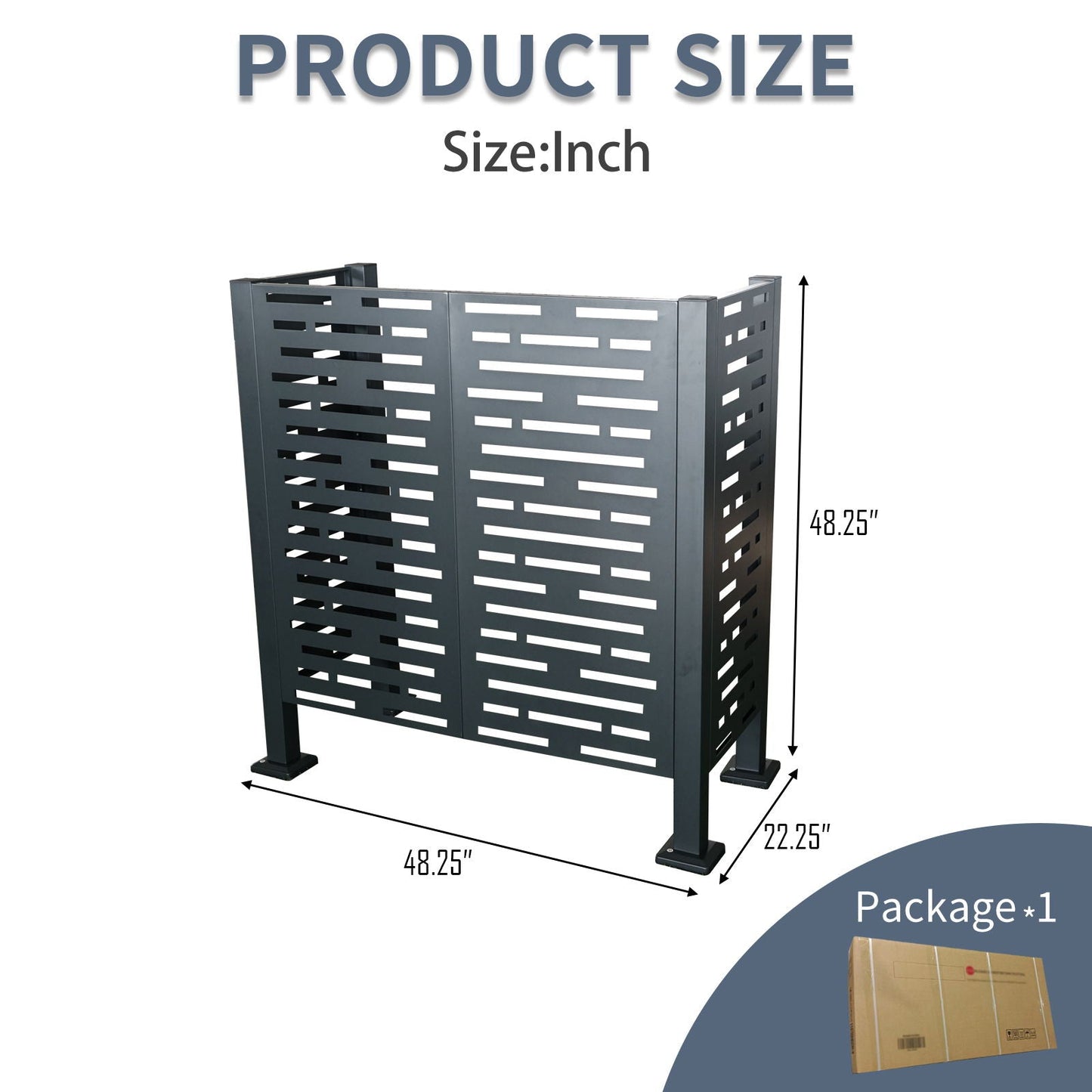 Air Conditioner Privacy Fence Cover and 3 Panels