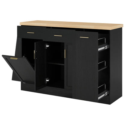 Kitchen Sideboard and Cabinet with Spice Rack