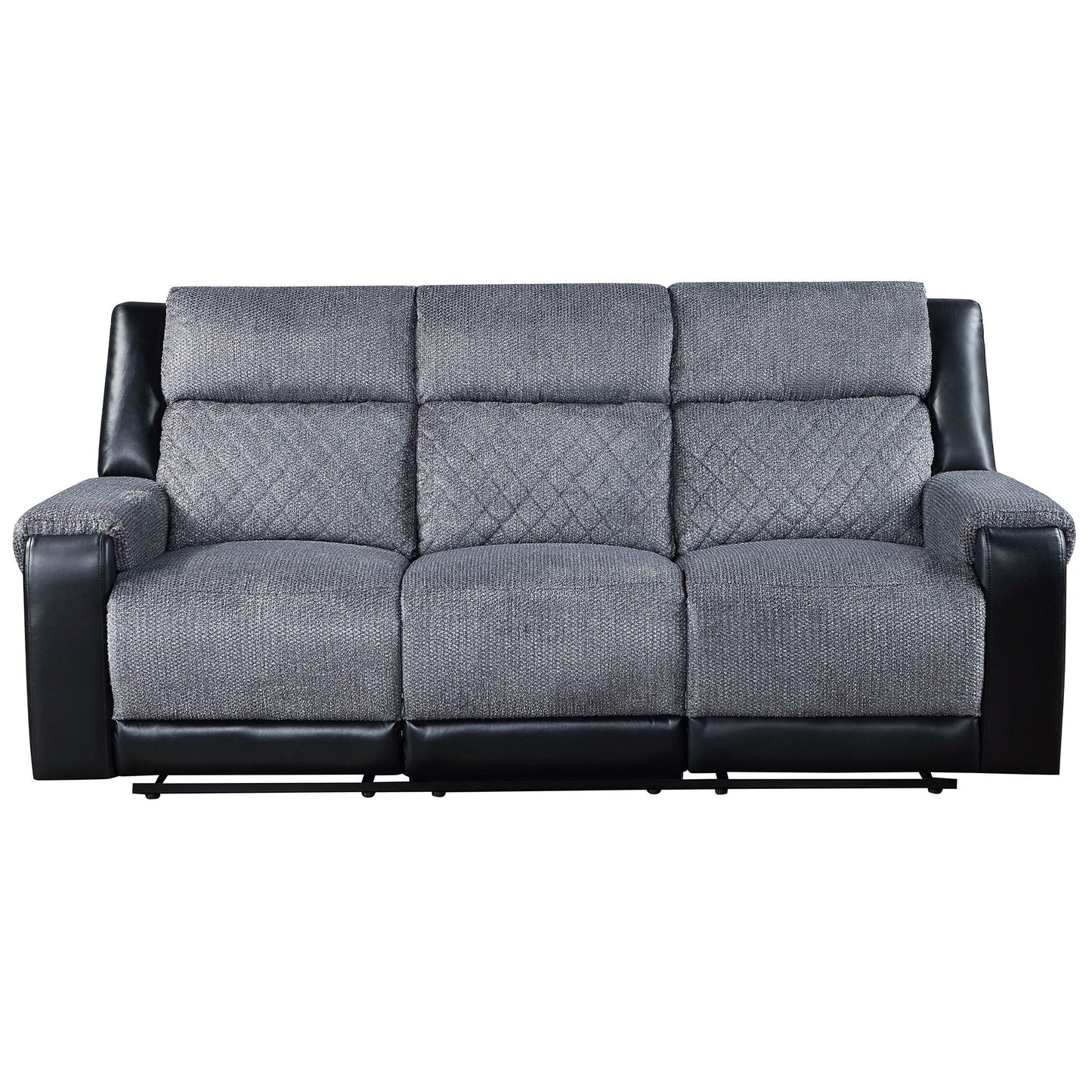 Alicia Gray and Black Reclining Sofa Set