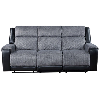 Alicia Gray and Black Reclining Sofa Set