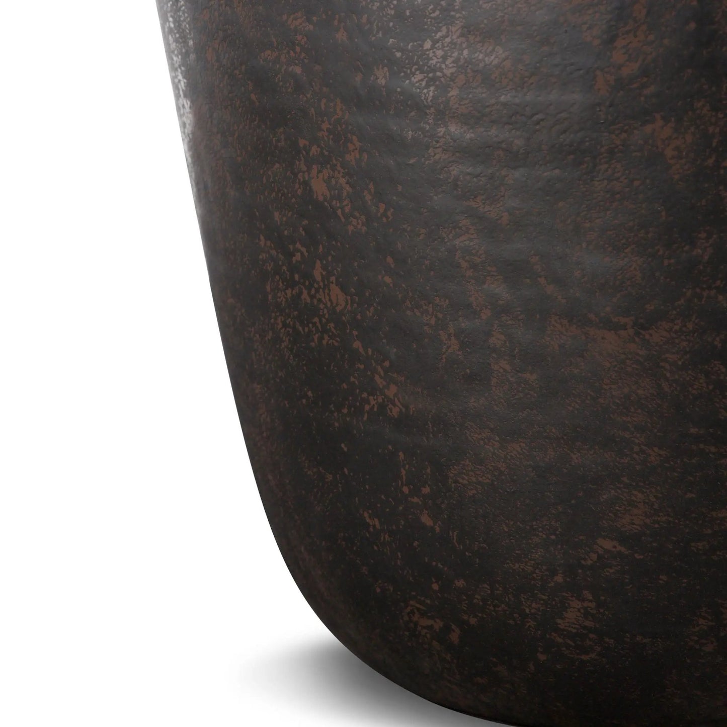 Garvy Handcrafted Solid Metal Drum Side Table